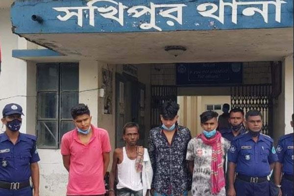 সখীপুরে হিরোইনসহ চার যুবক গ্রেফতার