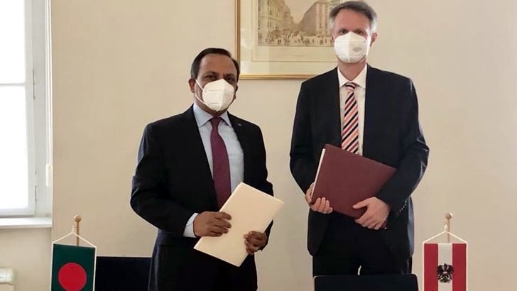 বাংলাদেশ ও অস্ট্রিয়ার মধ্যে বিমান চলাচলে চুক্তি