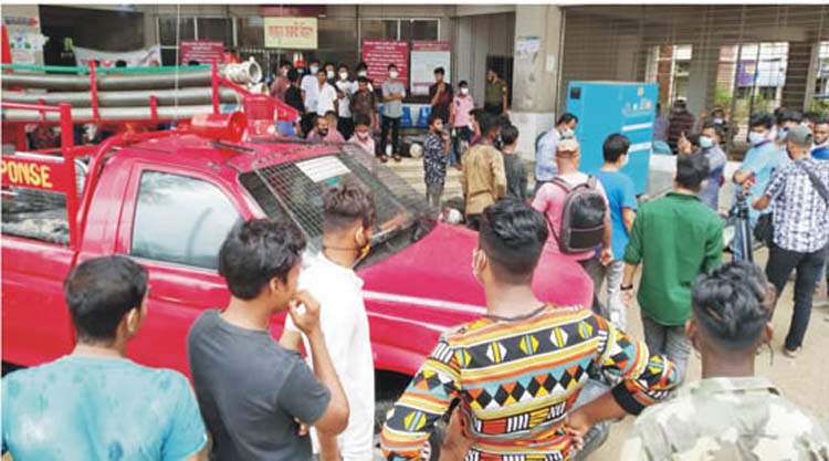 কুমিল্লা মেডিক্যালে সিলিন্ডারঅক্সিজেন রিফিল স্টেশনে আগুন