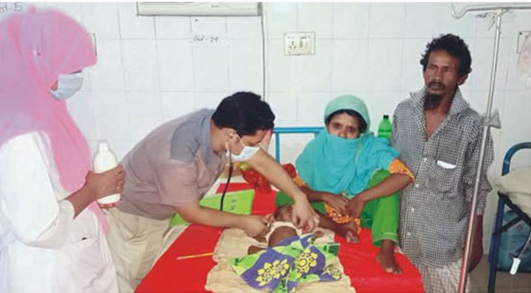 প্রতিবন্ধী দম্পতির শিশুটি হাসপাতালে চিকিৎসাধীন