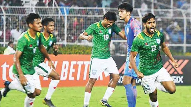 ইয়াসিনের গোলে সমতায় ফিরল বাংলাদেশ