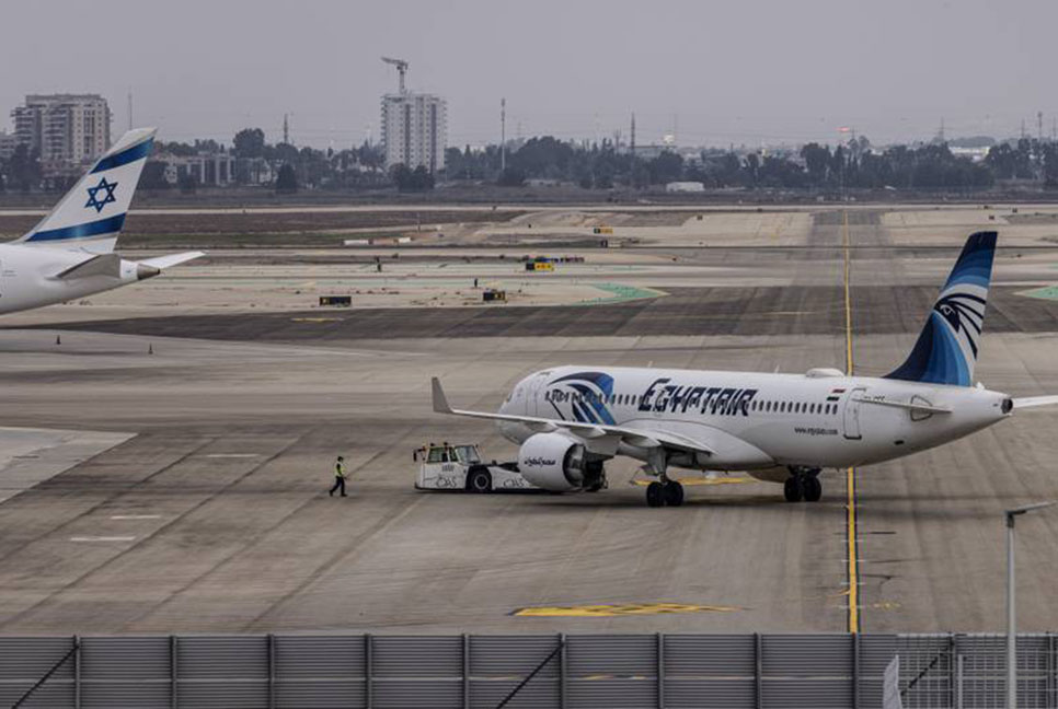 প্রথমবারের মতো ইসরায়েলি বিমানবন্দরে মিসরের বিমান