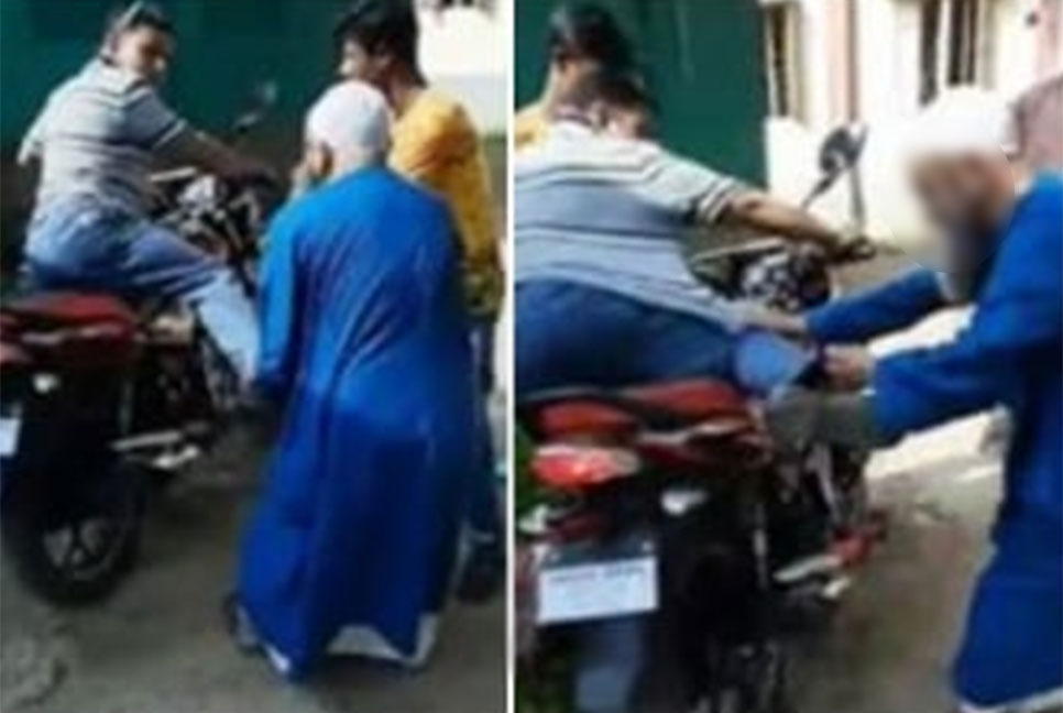 বাবাকে লাথি মারা শিক্ষক ছেলে গ্রেফতার