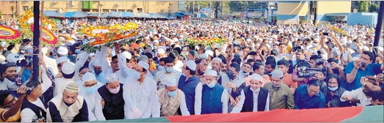 আফজল খানের জানাজায় মানুষের ঢল