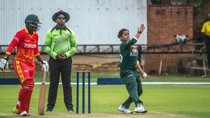 আইসিসির মাস সেরার তালিকায় প্রথম বাংলাদেশি নারী নাহিদা