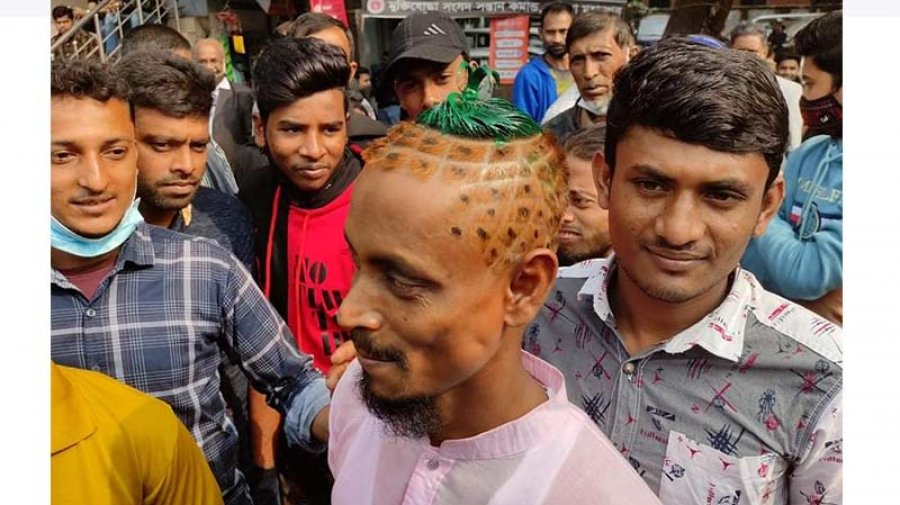 চৌদ্দগ্রামে মাথাকে আনারস বানিয়ে নির্বাচনি প্রচারণা