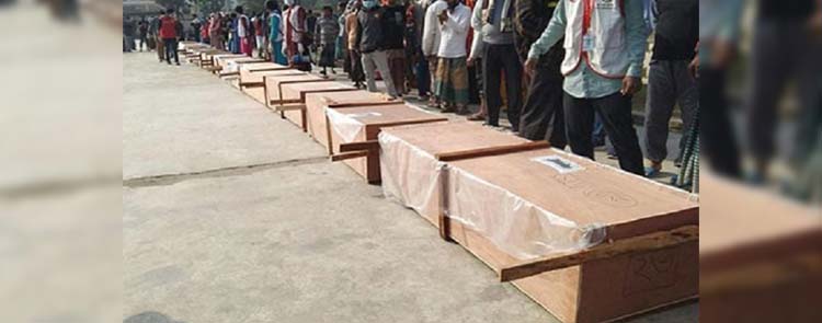 লঞ্চে আগুন: বরগুনায় ৯ লাশ শনাক্ত, বাকিরা গণকবরে