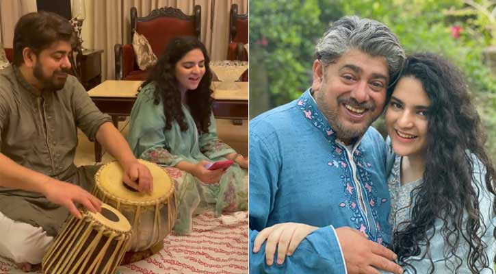 মেয়ের গানে তবলা বাজালেন চিত্রনায়ক নাঈম