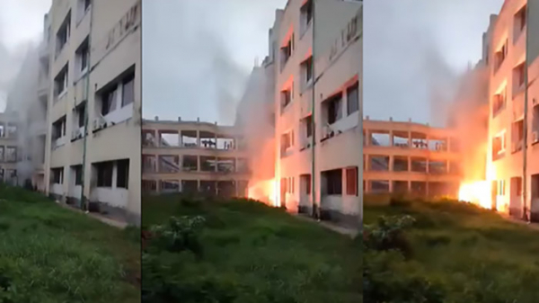 রামেক হাসপাতালে আগুন