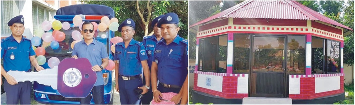 তিতাস থানার নতুন ‘গোলঘর’ উদ্বোধন করলেন পুলিশ সুপার