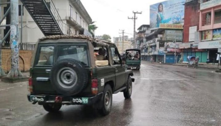 সিলেটে লকডাউন বাস্তবায়নে টহলে সেনাবাহিনী