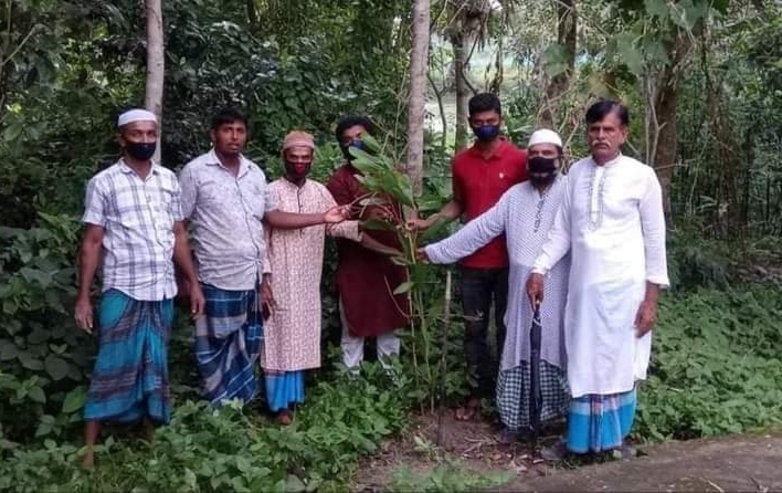 শাহরাস্তিতে আওয়ামী লীগের প্রতিষ্ঠাবার্ষিকী উপলক্ষে তাঁতীলীগের বৃক্ষরোপণ