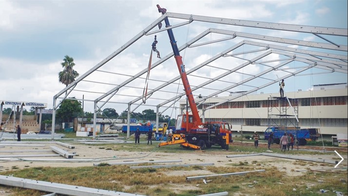 ভেঙ্গে ফেলা হচ্ছে সম্মেলনের নির্মাণাধীন প্যাণ্ডেল-মঞ্চ 