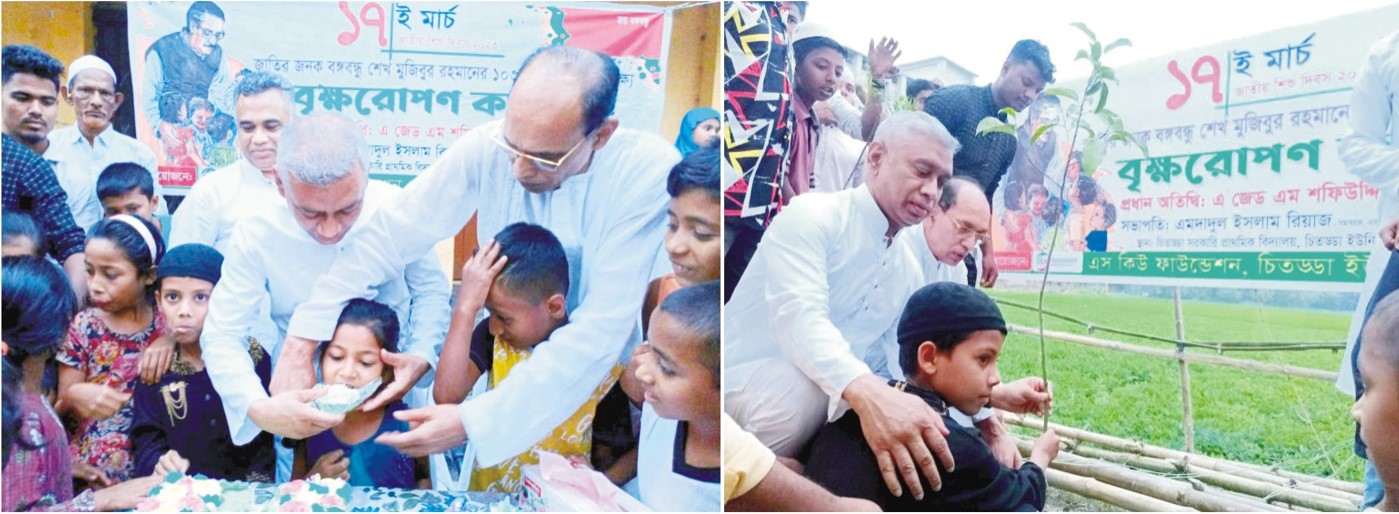  বরুড়ায় বঙ্গবন্ধুর ১০৩ তম জন্মবার্ষিকী উপলক্ষ্যে বৃক্ষরোপণ করলেন শফিউদ্দিন শামীম